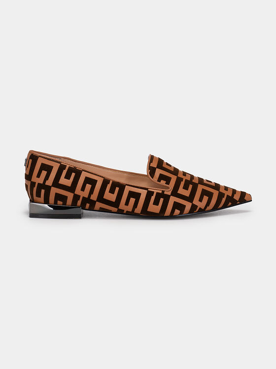 Mocasini maro GUSTY2 cu accente logo - 1