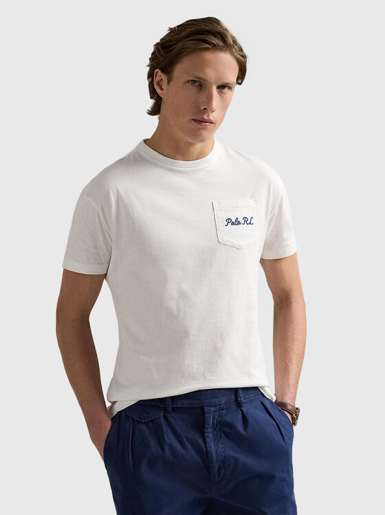 Tricou slim cu decolteu oval și imprimeu Polo Bear - 1
