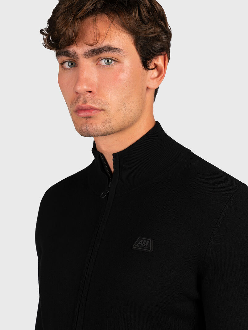 Black zip cardigan - 3