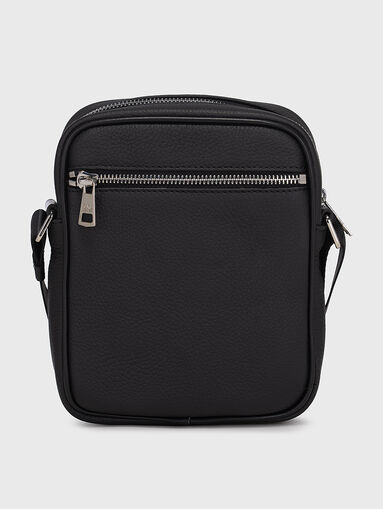 Black crossbody bag with metal logo lettering - 3