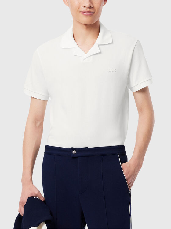 Tricou polo din bumbac cu detaliu logo - 1