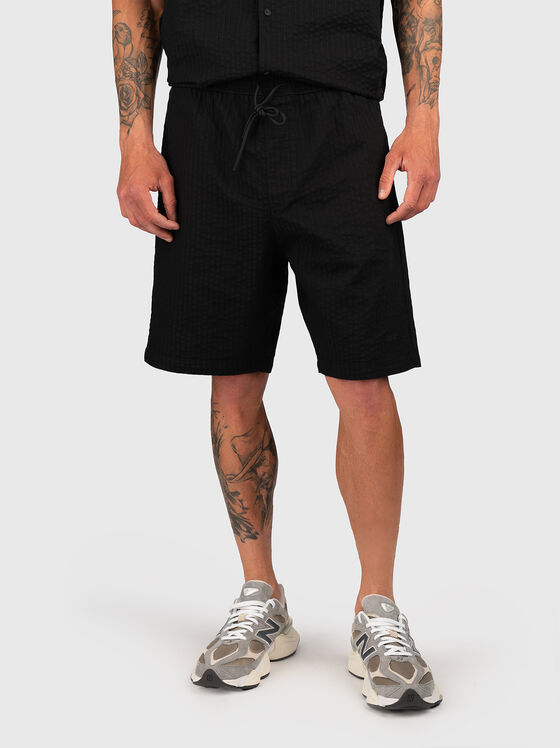 Pantaloni scurți sport din bumbac cu logo - 1