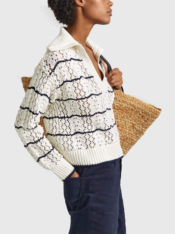 GEMMA sweater with horizontal stripes - 1