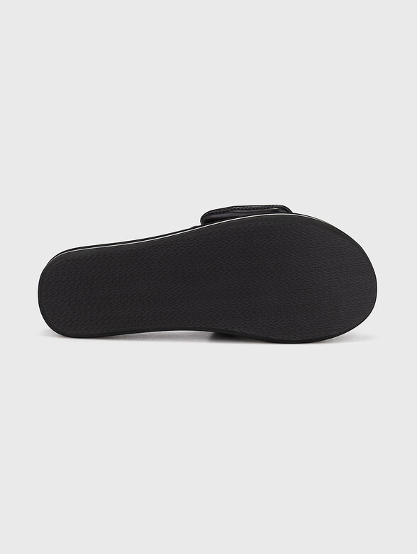 Black platform beach shoes - 5