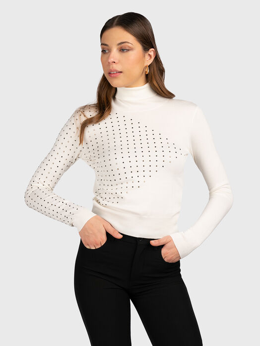 Black sweater with turtleneck and accent back