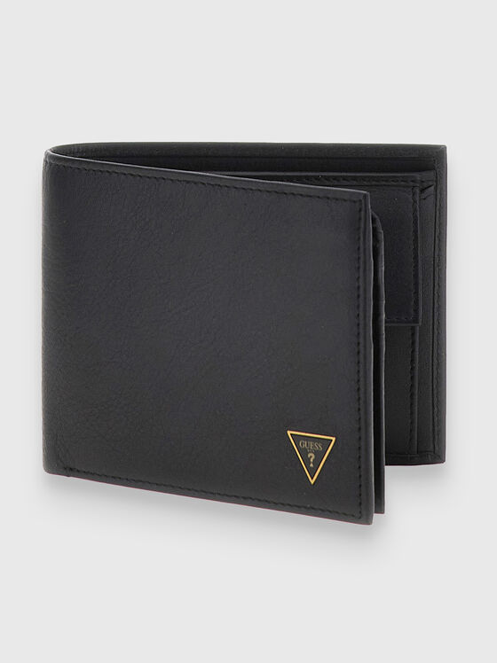 Black leather wallet - 1