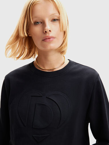 Black sweatshirt with logo  - 4