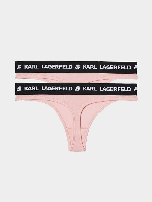 Set of 2 G-strings with logo - 4