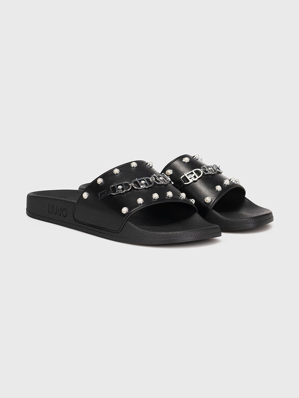 KOS 10 black beach slippers  - 2