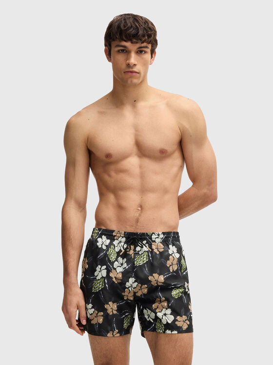 Pantaloni scurți de plajă cu imprimeu - 1