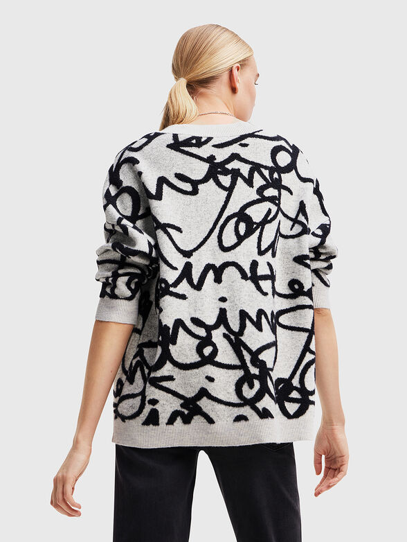 Cardigan with graffiti print - 3