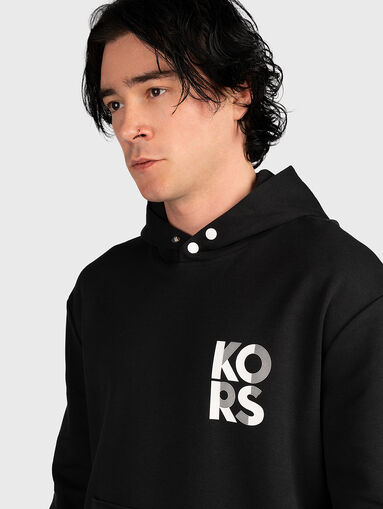 Hooded sweatshirt with logo print - 3