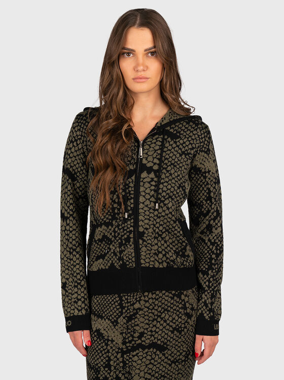 Hooded zip cardigan  - 1