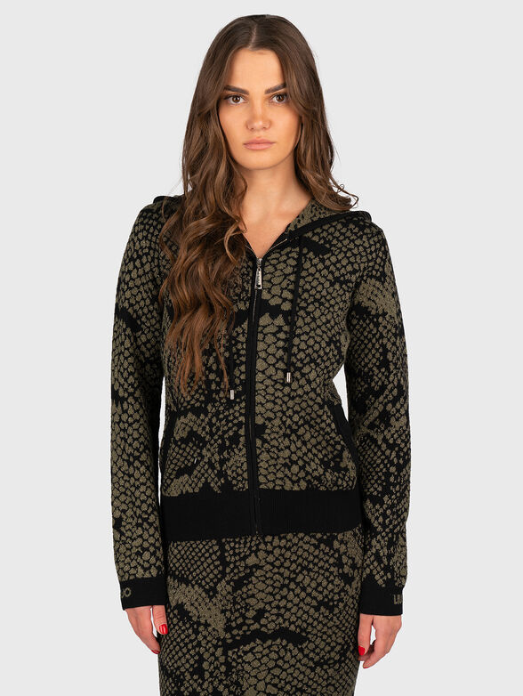 Hooded zip cardigan  - 1