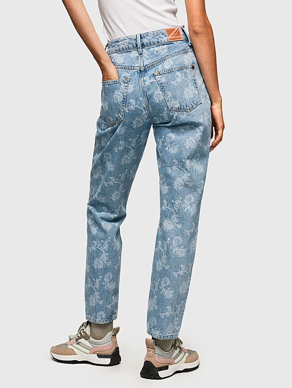 VIOLET blue jeans with floral motifs - 2