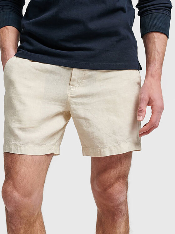 Pantaloni scurți STUDIOS din in - 1