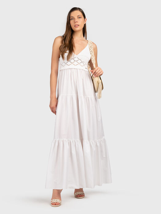 Black maxi dress with ribbon on the back
