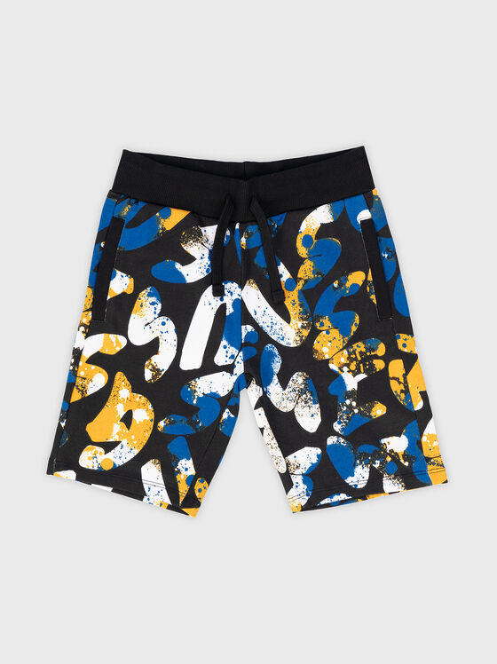 Pantaloni scurți sport cu imprimeu - 1