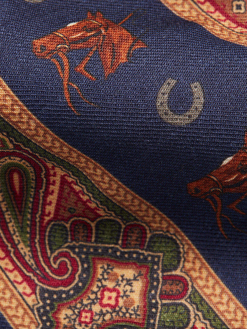 Wool tie with colorful accents - 3