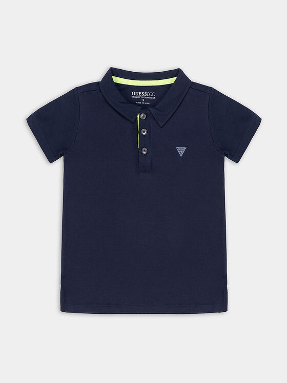 Tricou polo de culoare albastru închis - 1