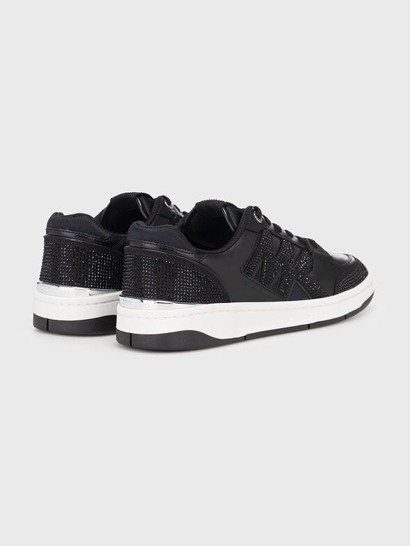Black sneakers with rhinestones - 3