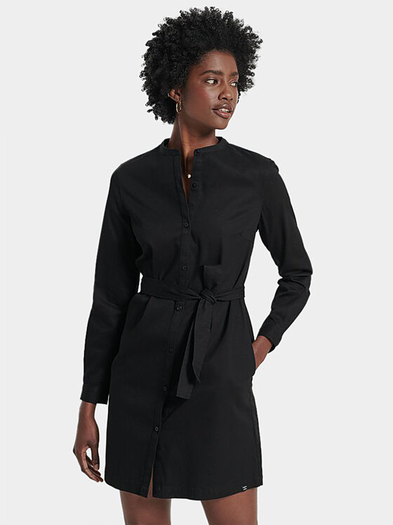 Rochie cu maneca lunga si curea - 1
