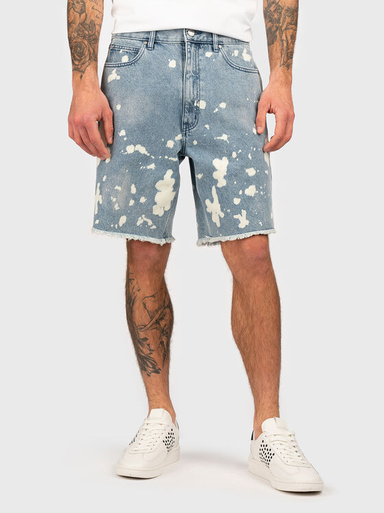 Short denim pants - 1