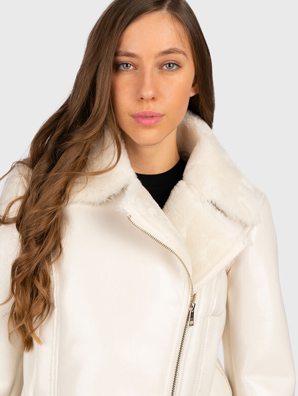 Biker jacket in white color - 5