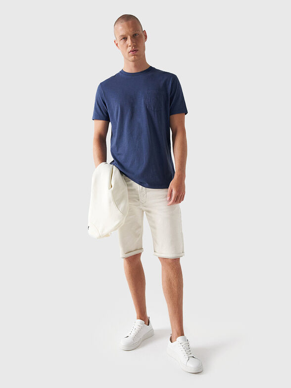 Logo embroidered T-shirt in blue - 2