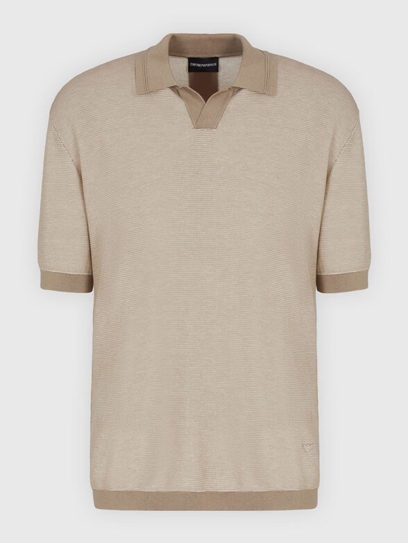Wool and silk blend polo shirt - 1