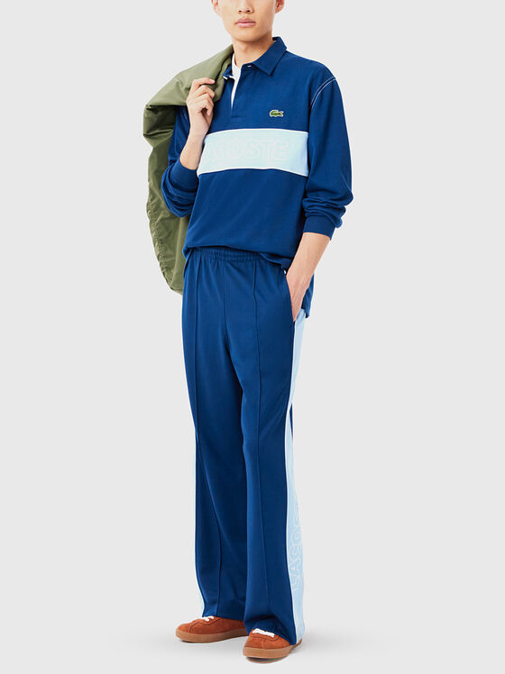 Pantaloni sport cu bordură contrastantă - 1