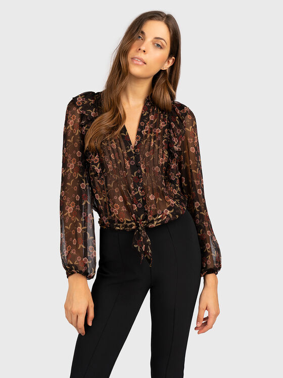 DIONNE blouse with sheer effect - 1