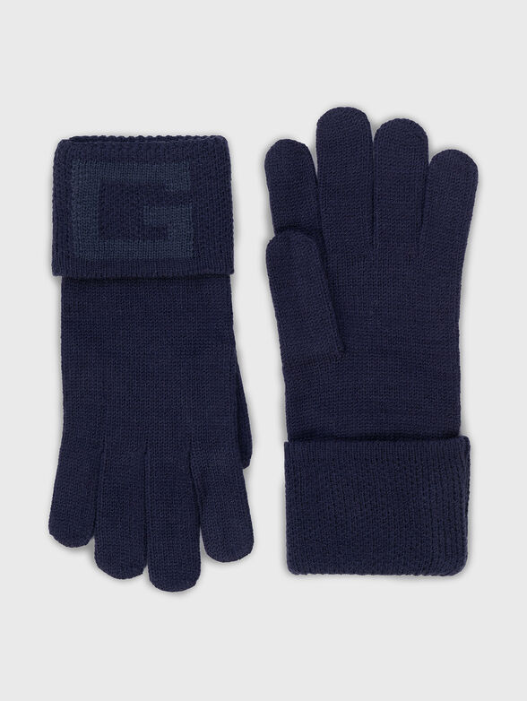 Black knitted gloves - 1