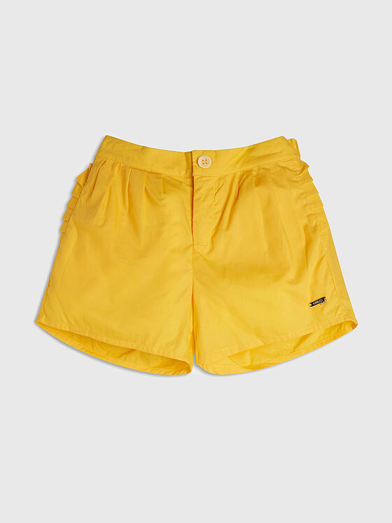 Poplin shorts in yellow - 1