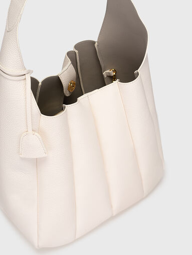 White leather bag with small purse - 5