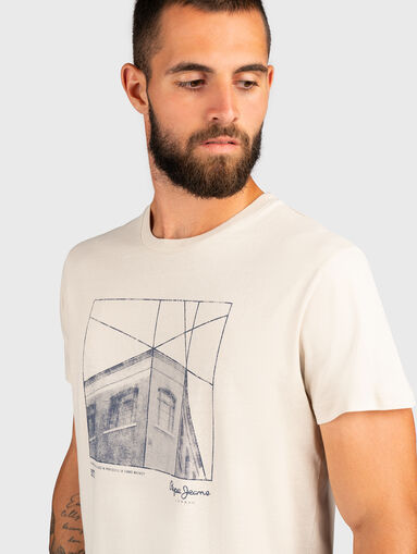 Cotton T-shirt with art print - 5