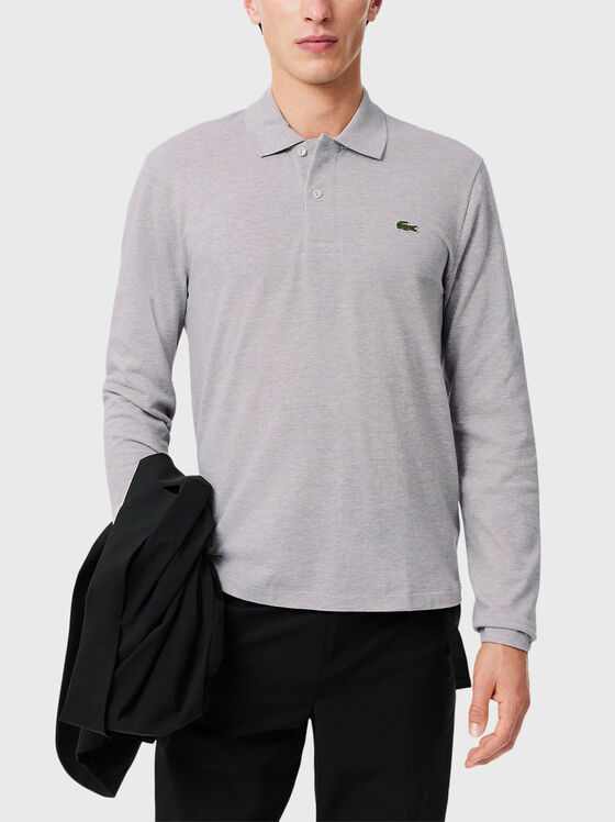 Tricou polo din bumbac cu mâneci lungi - 1