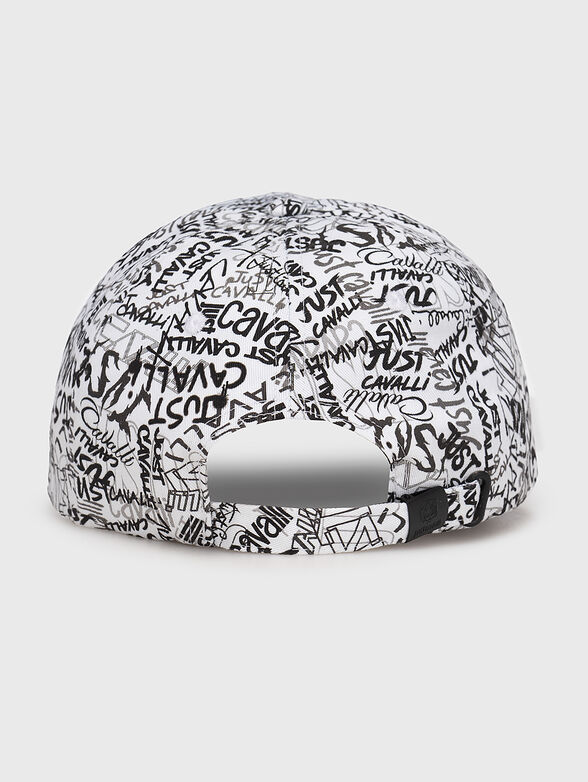 Black hat with art logo print - 2