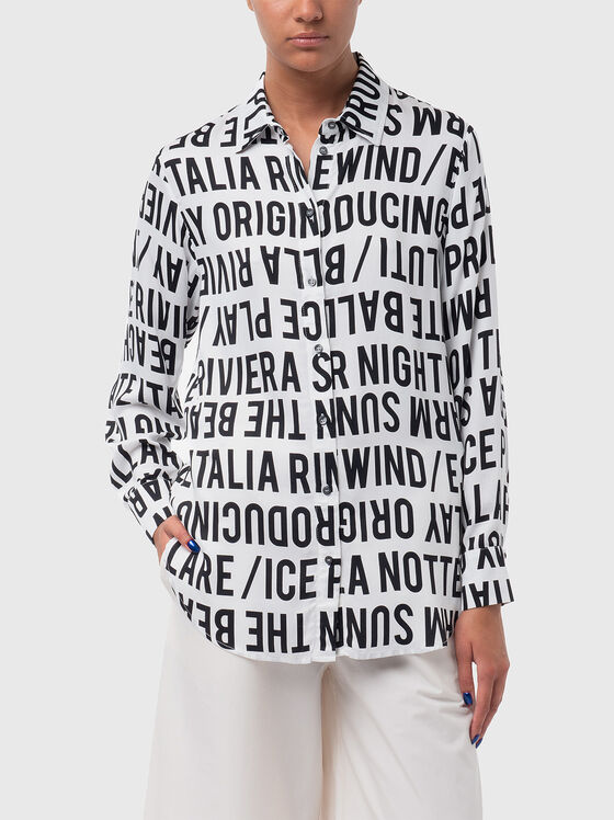 Shirt with accent inscriptions - 1