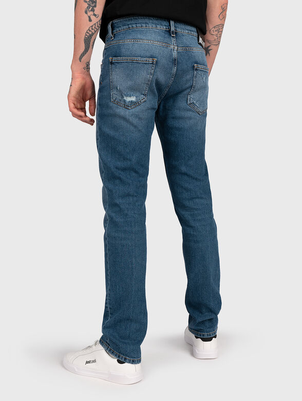 Blue slim jeans with logo detail - 2