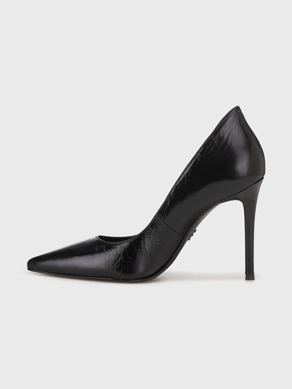 Black leather pumps - 4