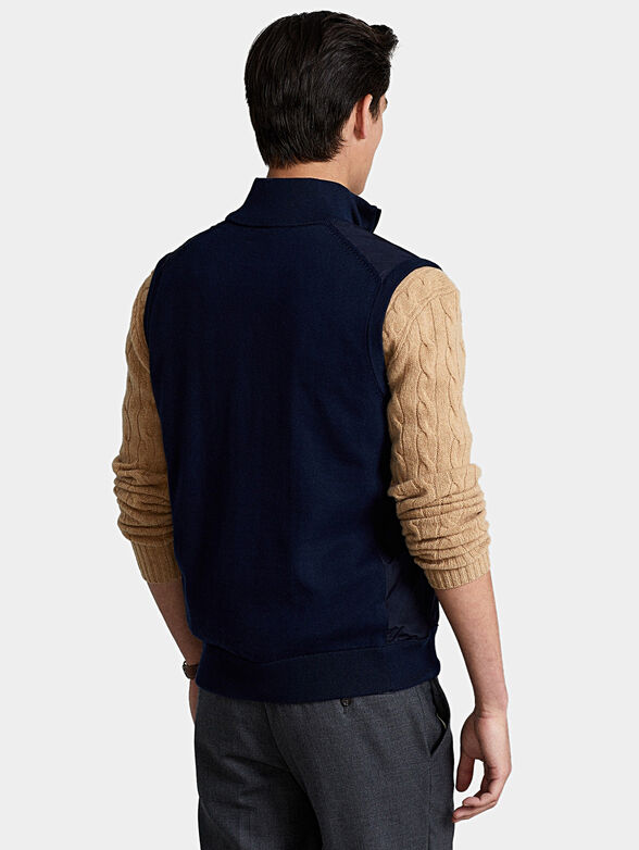 Vest in blue with zipper - 3