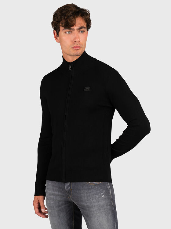 Black zip cardigan - 1