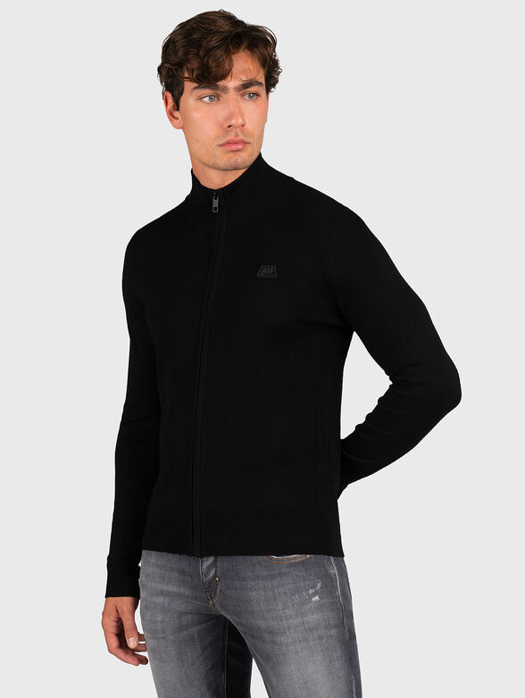 Black zip cardigan - 1