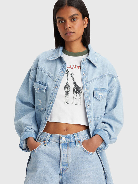 RINGER  white T-shirt with contrasting print - 2
