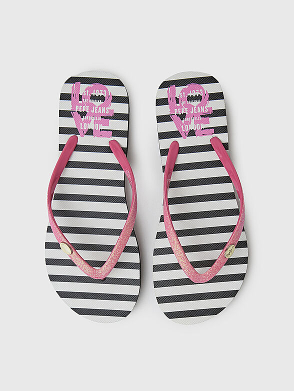 RAKE LOVE beach slippers with glitter detail - 6