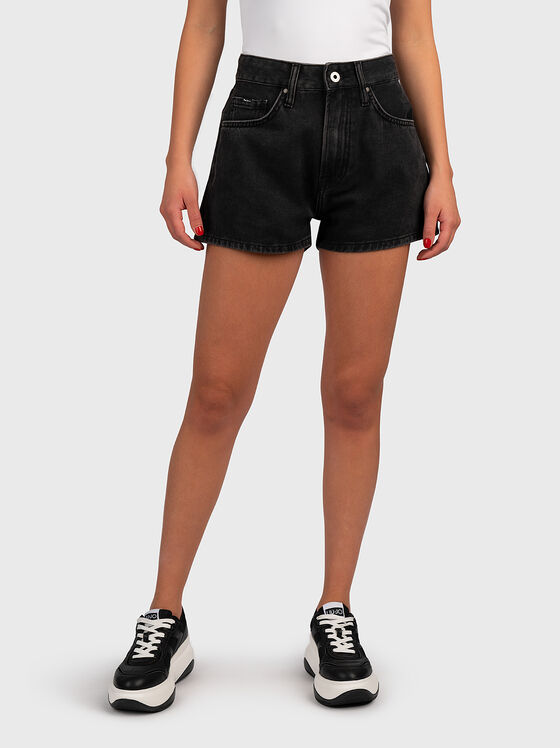 SUZIE black denim shorts - 1
