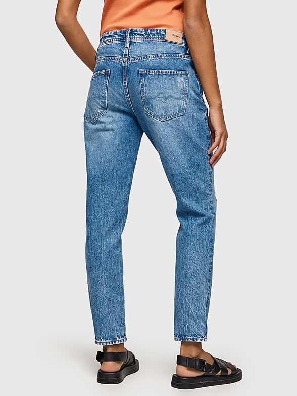 VIOLET blue jeans with choppws effect - 2