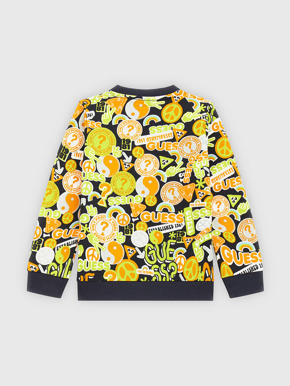 Sweatshirt with multicolored print - 2