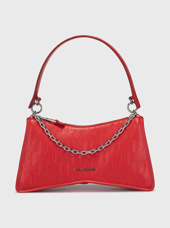 K/SEVEN ELEMENT black hobo bag with embossed logo - 1